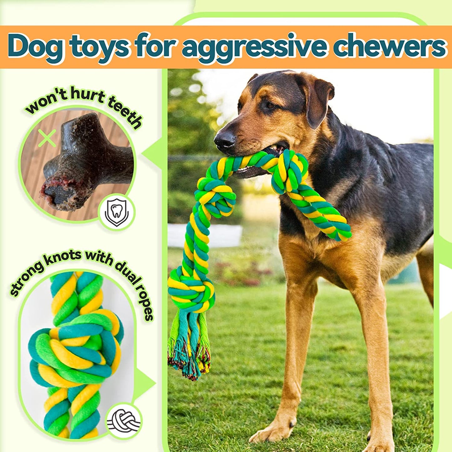 2 - piece Triple Knots Rope Dog Toy Set - Zoomies Pet Emporium2 - piece Triple Knots Rope Dog Toy SetDog ToySHARLOVYZoomies Pet Emporium1f6d8527 - 139c - 4703 - b595 - 07c0039b8fc374450039969062 Pack2pack Triple Knotted Chew Rope Dog Toy