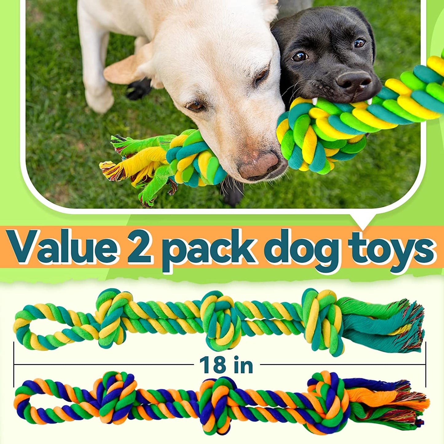 2 - piece Triple Knots Rope Dog Toy Set - Zoomies Pet Emporium2 - piece Triple Knots Rope Dog Toy SetDog ToySHARLOVYZoomies Pet Emporium1f6d8527 - 139c - 4703 - b595 - 07c0039b8fc374450039969062 Pack2pack Triple Knotted Chew Rope Dog Toy