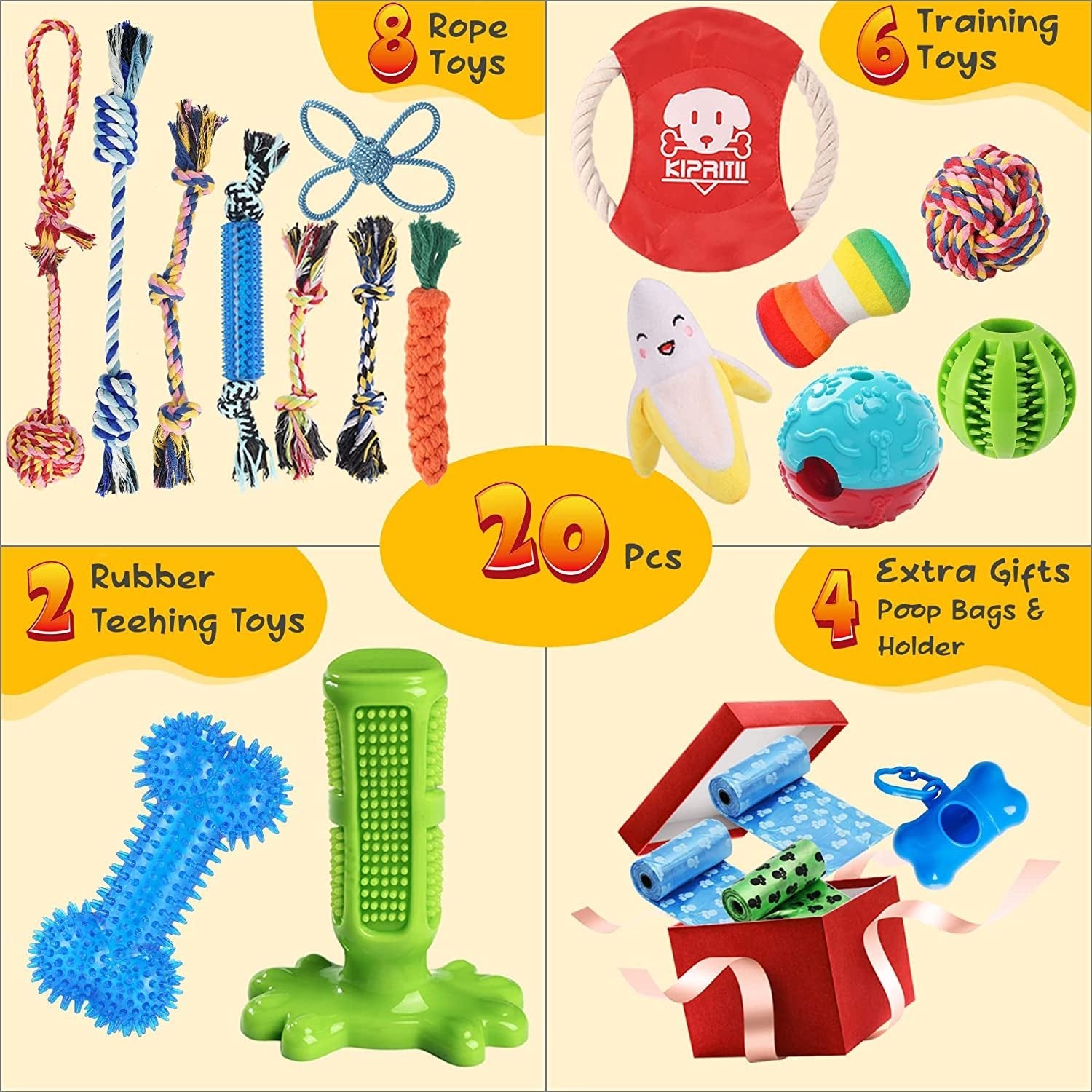 20 - Pack Puppy Dog Chew Toy Set - Zoomies Pet Emporium20 - Pack Puppy Dog Chew Toy SetDog ToyKipritiiZoomies Pet Emporiumba047d06 - 41a9 - 4cea - b7ed - e8a0bda31242744501338434220 Pack - Normal Color Puppy Toys20 Pack Puppy Dog Chew Toy Set