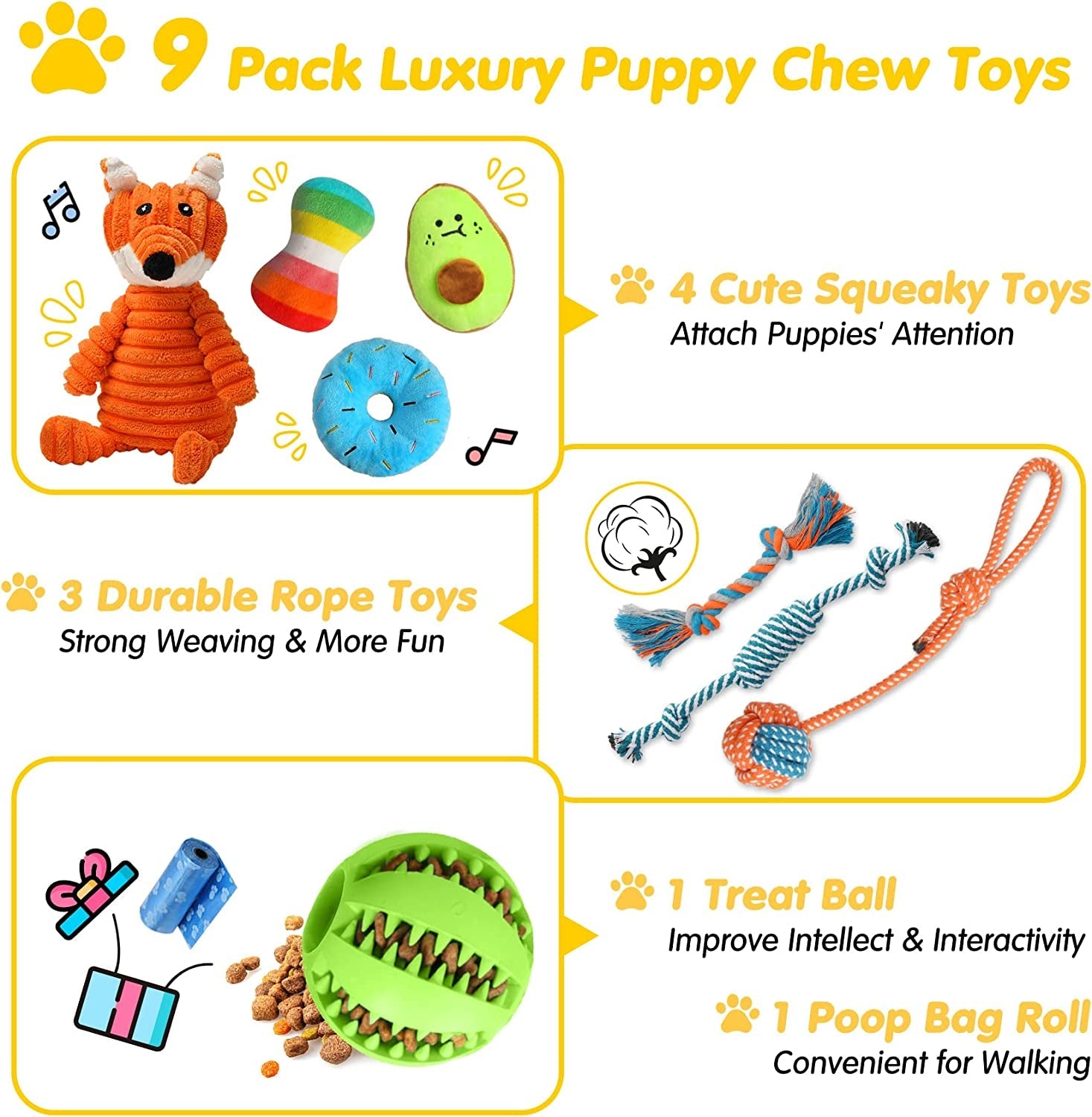 9 - Pack Teething Puppy Dog Toy Set - Zoomies Pet Emporium9 - Pack Teething Puppy Dog Toy SetDog ToyZeaxuieZoomies Pet Emporiuma55504ff - 5d87 - 491f - 9ff7 - a7011cf3e1713130346286919 Pack (Fox)9 Pack Luxury Puppy Dog Toys for Teething Small Dogs