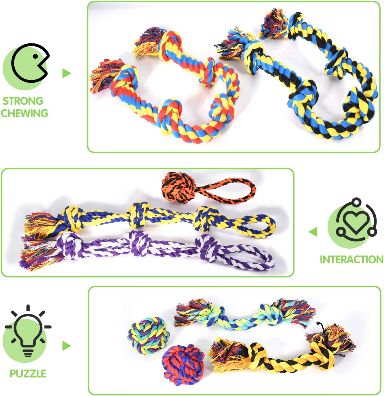 9 - Piece Heavy - Duty Rope Dog Toy Set - Zoomies Pet Emporium9 - Piece Heavy - Duty Rope Dog Toy SetDog ToyZoomies Pet EmporiumZoomies Pet Emporium9e561de9 - d2c9 - 478e - 9982 - 3e85bcdf74147111814523109 Pack9pack Multi Knots Heavy Duty Chew Rope Dog Toy Set