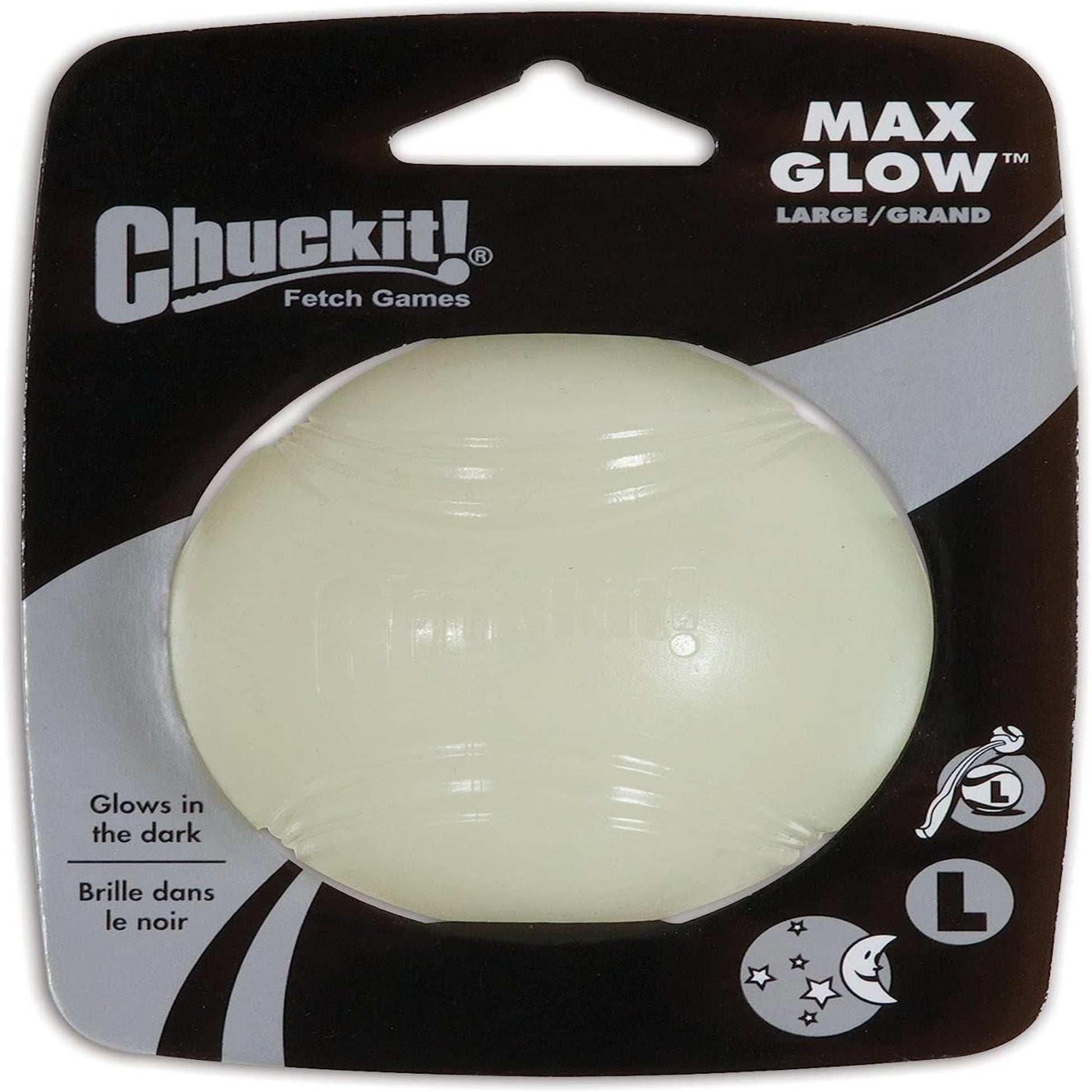 Chuckit! Max Glow Ball Dog Toy - Zoomies Pet EmporiumChuckit! Max Glow Ball Dog ToyDog ToyChuckitZoomies Pet Emporium0006e50b - 99f3 - 4b52 - b7df - c13a817ed441313041657653LargeMax Glow Ball Dog Toy, Large (3 Inch),White