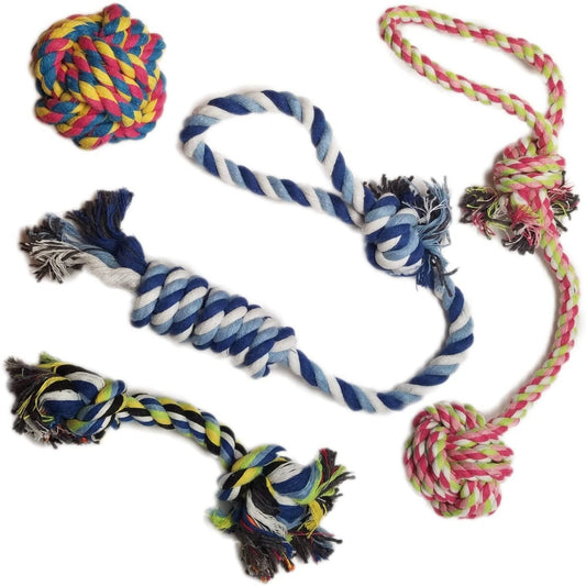 Durable 4 - Piece Rope Dog Toy Set - Zoomies Pet EmporiumDurable 4 - Piece Rope Dog Toy SetDog ToyOtterly PetsZoomies Pet Emporium9b2821b2 - 3f22 - 46eb - a026 - f837bd7e50a93130312362574 Pack Durable Rope Dog Toy Set for Small to Medium Dogs