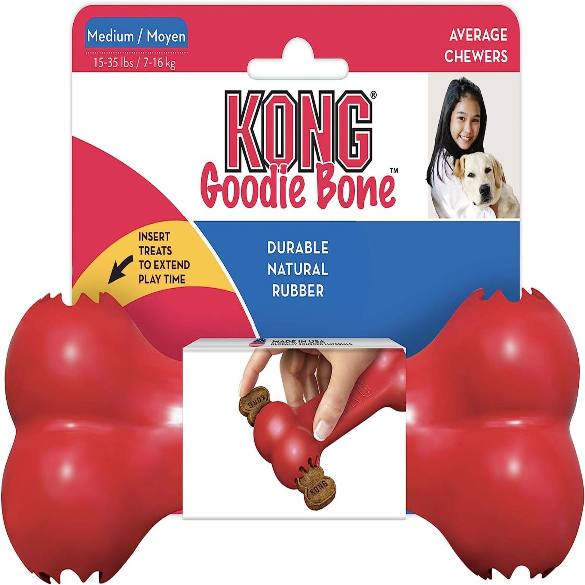 Goodie Bone Treat Dispensing Chew Bone Dog Toy - Zoomies Pet EmporiumGoodie Bone Treat Dispensing Chew Bone Dog ToyDog ToyKONGZoomies Pet Emporiumc6dbe127 - f7fd - 4109 - b4ae - a0e443669b973130241261901LargeGoodie Bone - Natural Rubber Dog Chew Bone & Treat Dispensing Dog Toy