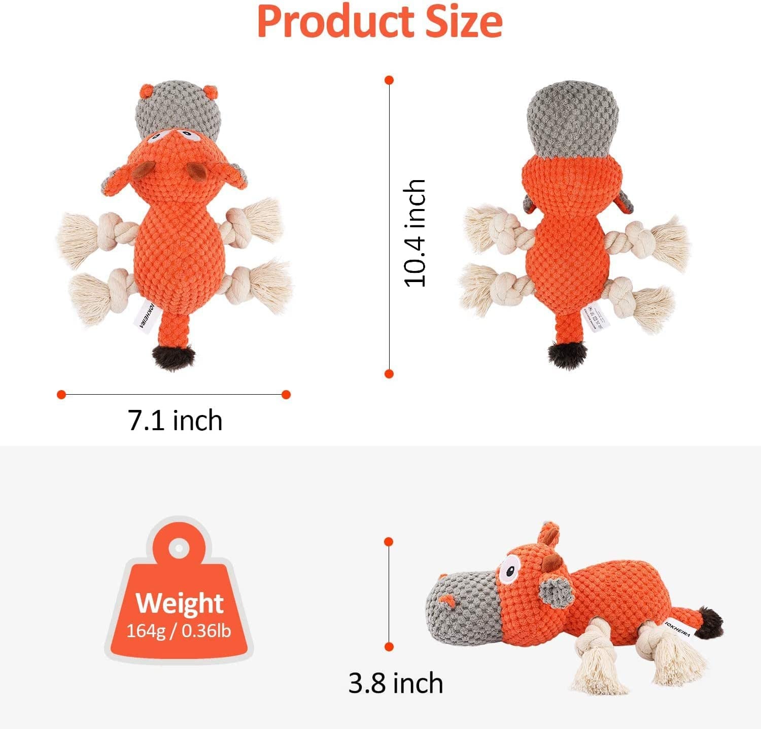 IOKHEIRA Plush Squeaky Cow Dog Toy - Zoomies Pet EmporiumIOKHEIRA Plush Squeaky Cow Dog ToyDog ToyIOKHEIRAZoomies Pet Emporium2ca6d391 - 9deb - 43a9 - bfd7 - 7fb30566814d744110776744Carrot OrangeCattleIOKHEIRA Stuffed Plush Dog Chew Toy