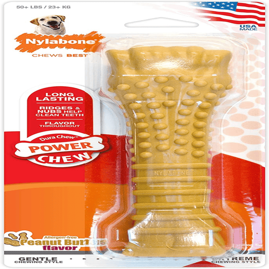 Nylabone Power Chew Dog Toy for Aggressive Chewers - Zoomies Pet EmporiumNylabone Power Chew Dog Toy for Aggressive ChewersDog ToyNylaboneZoomies Pet Emporiumf729c118 - ea47 - 40f0 - 9d79 - e4a872862f8f313106550516Peanut ButterX - Large/Souper (1 Count)Nylabone Power Chew Dog Toy for Aggressive Chewers