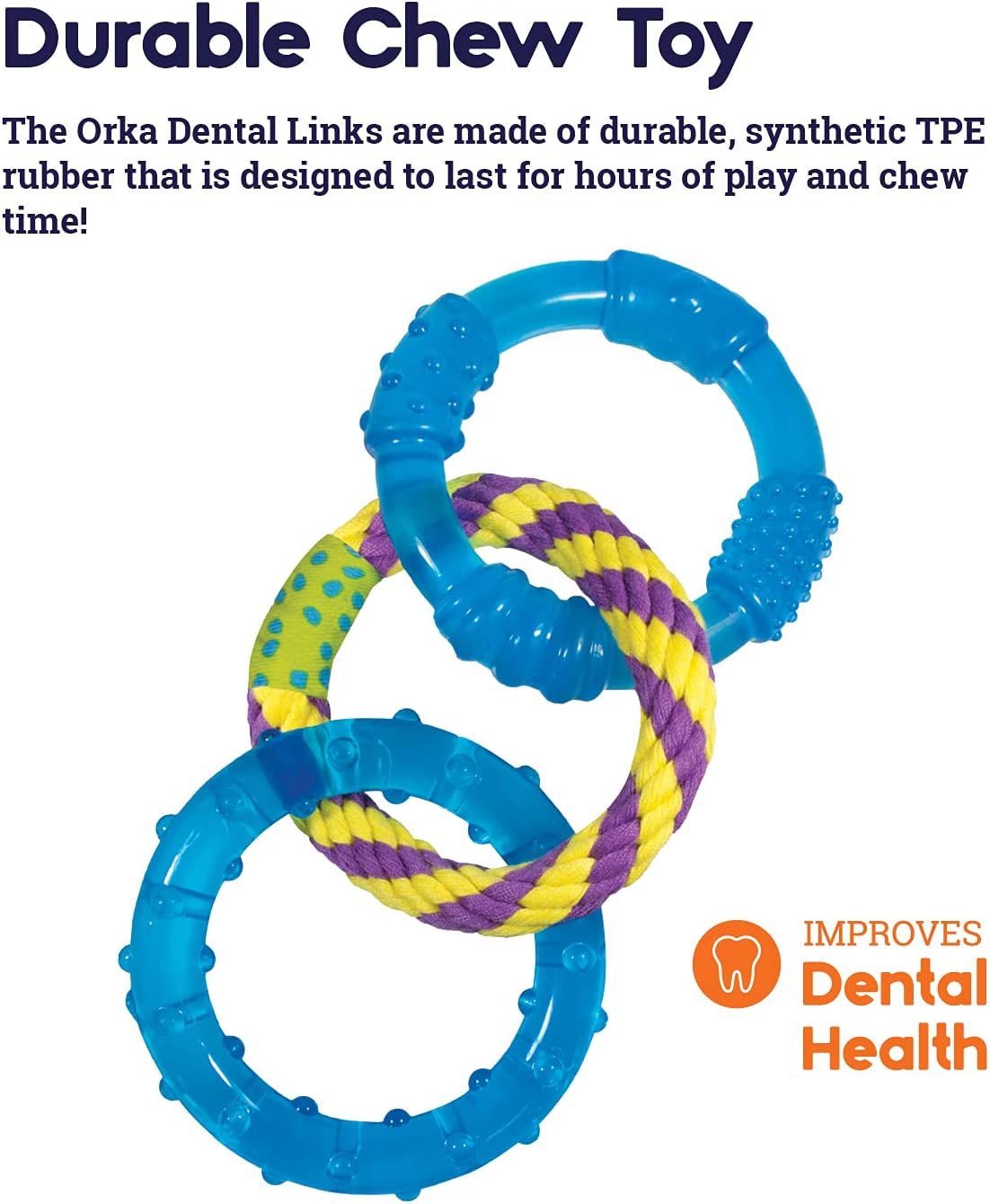 Orka Dental Links Dog Chew Toy - Zoomies Pet EmporiumOrka Dental Links Dog Chew ToyDog ToyPetstagesZoomies Pet Emporium19793059 - 0d2e - 4d96 - a1d5 - 0c6d9609a473313016233271Dental Links - MultiSmall Breeds & PuppyPetstages Orka Dental Links Dog Chew Toy