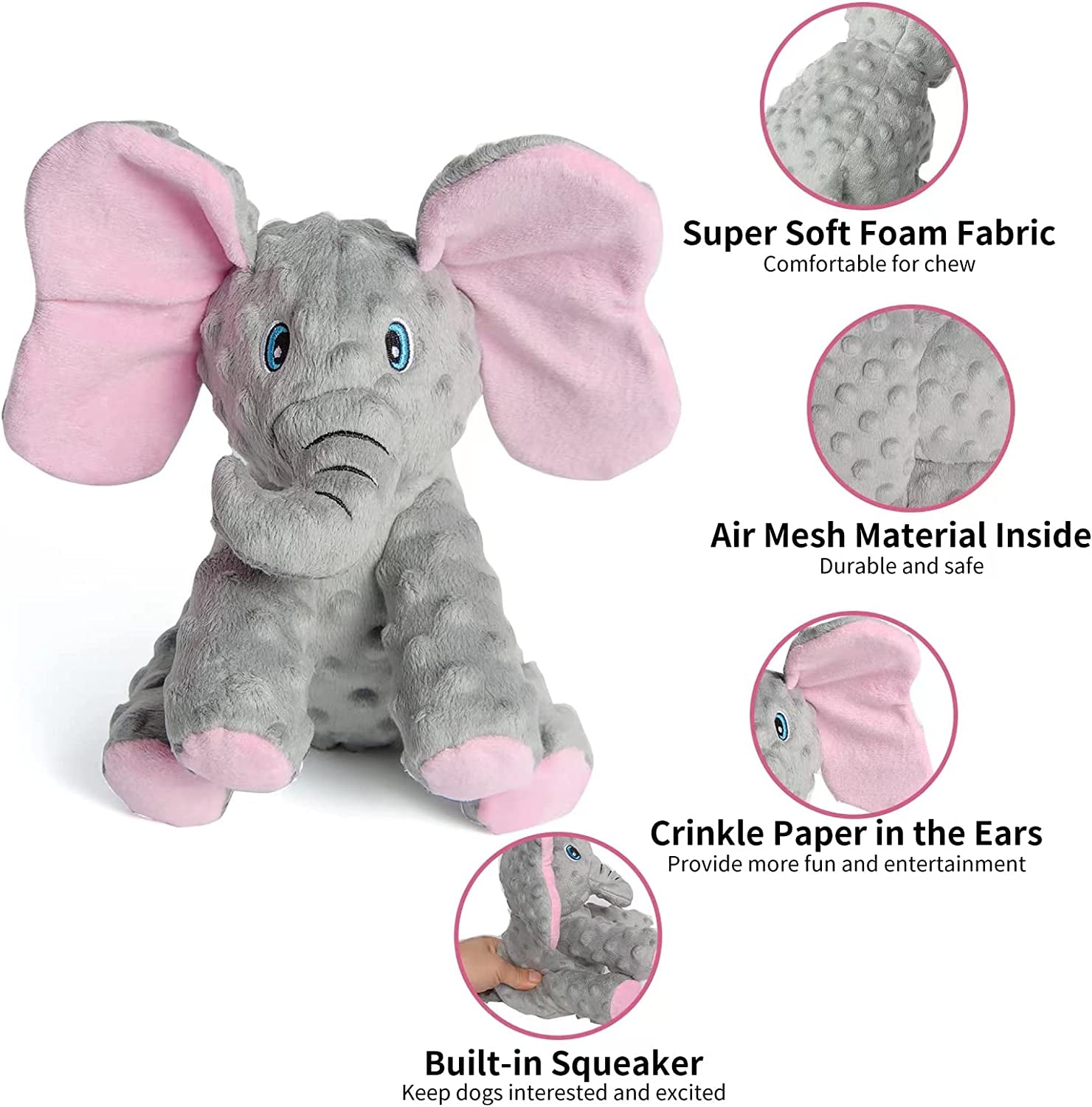 Plush Squeaky Elephant Dog Toy - Zoomies Pet EmporiumPlush Squeaky Elephant Dog ToyDog ToyDODODOLAZoomies Pet Emporium9376720b - 5320 - 4f7d - bce7 - 27fec21bb55a744759401434ElephantCute Elephant Squeaky Dog Chew Toy