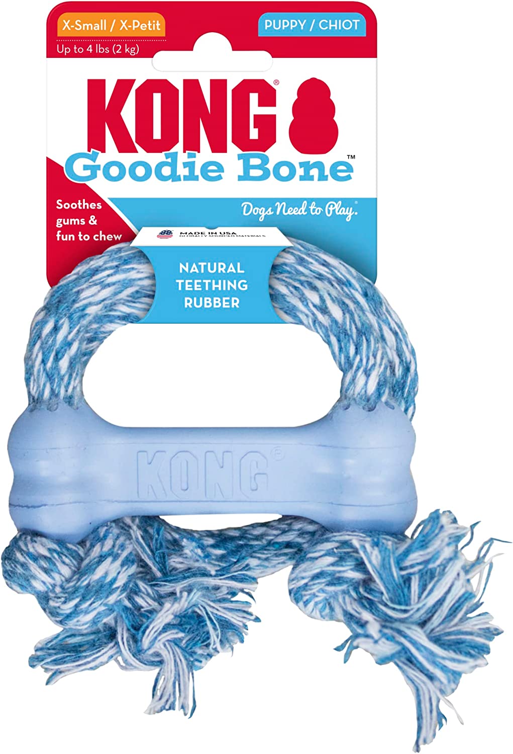 Puppy Goodie Bone Rope Dog Toy - Zoomies Pet EmporiumPuppy Goodie Bone Rope Dog ToyDog ToyKONGZoomies Pet Emporiumcba57b14 - 3e4f - 418e - 9086 - 08c285273b9b313056749756BluePuppy Goodie Bone with Rope Dog Toy