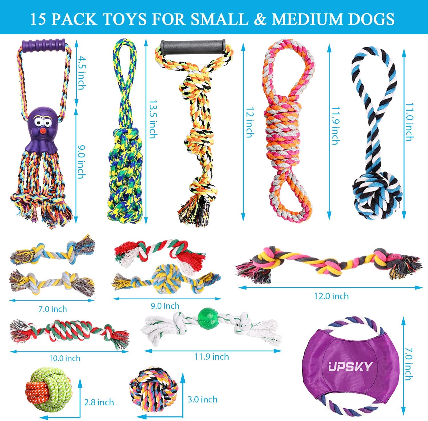 UPSKY 15 - Piece Chew Rope Dog Toy Set - Zoomies Pet EmporiumUPSKY 15 - Piece Chew Rope Dog Toy SetDog ToyUPSKYZoomies Pet Emporiume5466169 - 2e74 - 409b - 9420 - 0b64a440cc567445036164167Multi - Colored15 Pack UPSKY Chew Rope Dog Toy Set