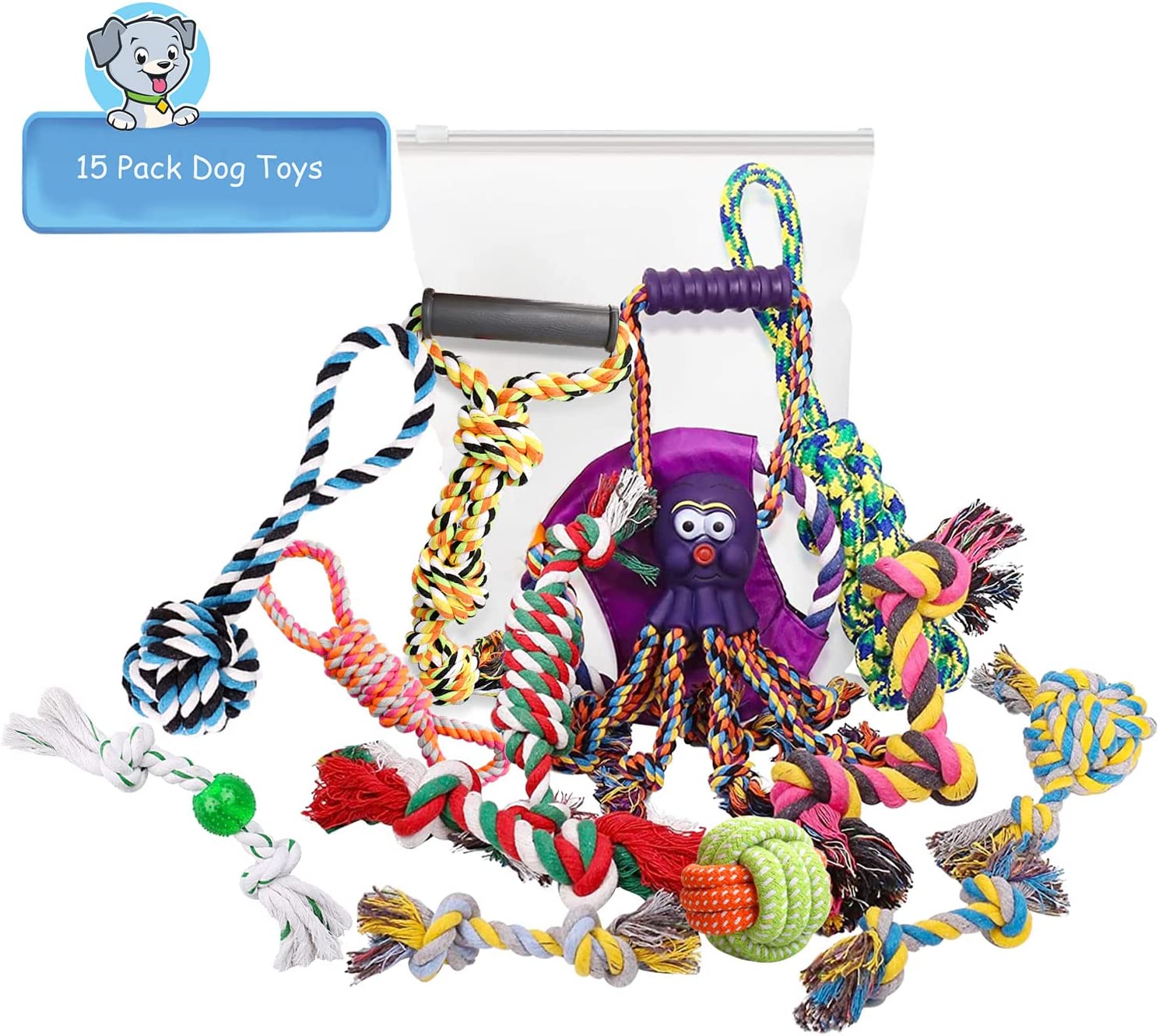 UPSKY 15 - Piece Chew Rope Dog Toy Set - Zoomies Pet EmporiumUPSKY 15 - Piece Chew Rope Dog Toy SetDog ToyUPSKYZoomies Pet Emporiume5466169 - 2e74 - 409b - 9420 - 0b64a440cc567445036164167Multi - Colored15 Pack UPSKY Chew Rope Dog Toy Set